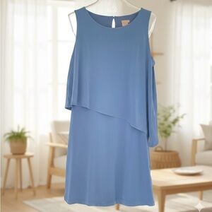 Chico’s draped blue dress | 8